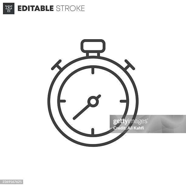 stopwatch thin line icons collection. editable stroke. vector illustration. - ballroom dancing stock illustrations