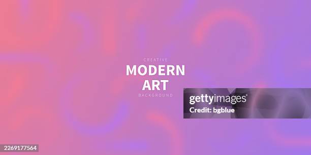 abstract blurred design with geometric shapes - trendy pink gradient - circle shape stock illustrations