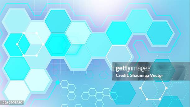 futuristic blue white scientific background with dna molecule neural network plexus grid pattern and medical technology innovation concept for biotechnology healthcare research web banner design - genomics stock illustrations