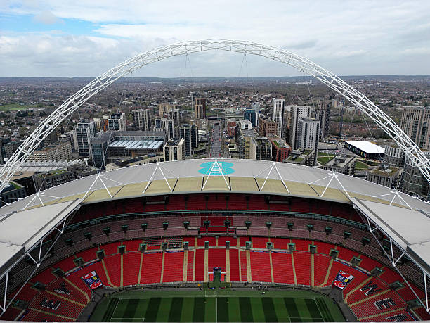 General view of the stadium prior to the international friendly match between England and Japan at Wembley Stadium on March 31, 2026 in London,...