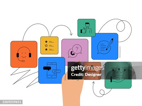 Customer Support Related Vector Illustration. Help, Online, Customer, Service, Hotline Customer Support Related Vector Illustration. Help, Online, Customer, Service, Hotline