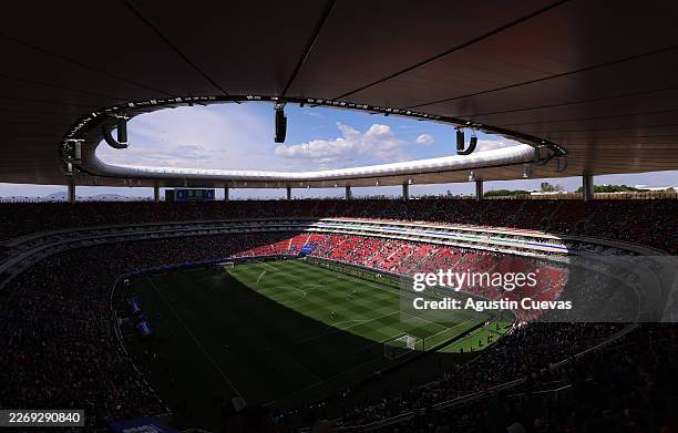 General view inside the stadium during the FIFA World Cup 2026 Play-Off tournament final match between Congo DR and Jamaica at Estadio Guadalajara on...