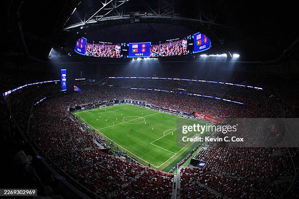 General view inside the stadium during the international friendly match between United States and Portugal at Mercedes-Benz Stadium on March 31, 2026...