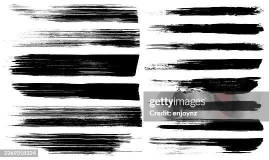 Black paint brush stroke patterns vector Black paint brush stroke patterns vector