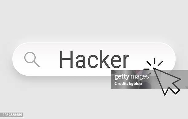 hacker - search bar with cursor on blank background - cracker isolated stock illustrations