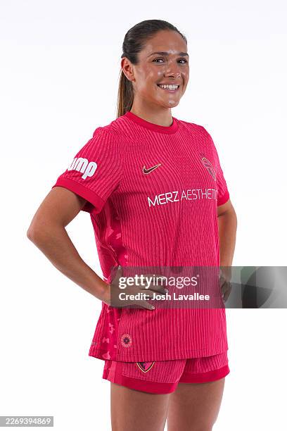 Carly Wickenheiser of North Carolina Courage poses for a portrait at Zion Bank Stadium on March 31, 2026 in Raleigh, North Carolina.