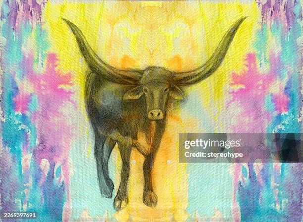 ox sketch - ground beef stock illustrations