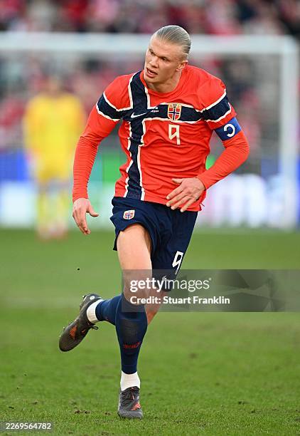 Erling Haaland of Norway in action during the international friendly match between Norway and Switzerland at Ullevaal Stadion on March 31, 2026 in...