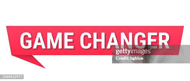 game changer - red speech bubble on blank background - changing room stock illustrations