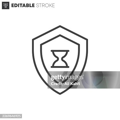 Security Timeout thin line icons collection. Editable stroke. Vector illustration. Security Timeout thin line icons collection. Editable stroke. Vector illustration.