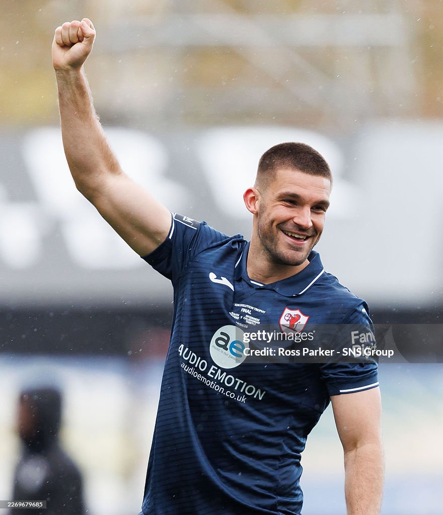 Hislop Raith Rovers Raith Rovers' Innes Cameron celebrates at full time of the KDM... News ...