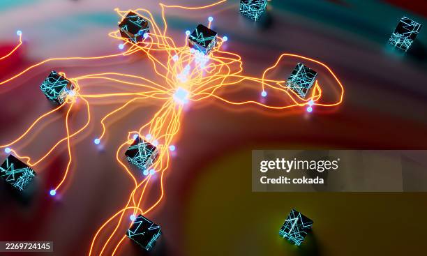 ai technology - nerve cells stock pictures, royalty-free photos & images