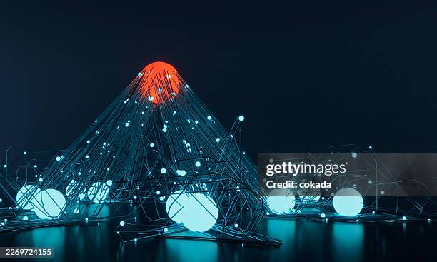 futuristic technology - neuron schema stock pictures, royalty-free photos & images