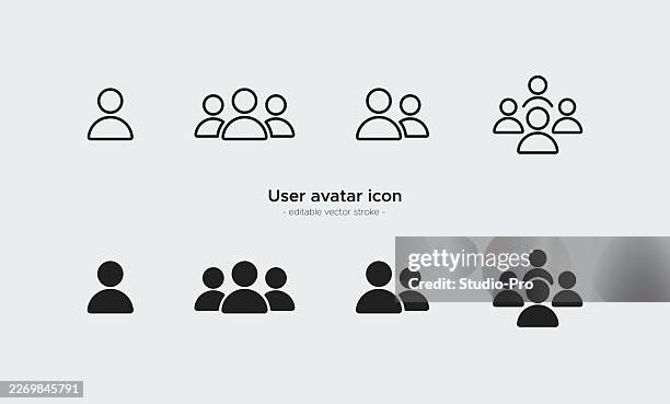 user avatar icons - using phone stock illustrations