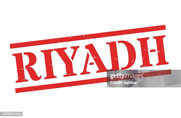 riyadh - red rubber stamp on blank background - riyadh stock illustrations
