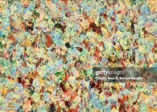 abstract background, abstract background, textures on canvas with multicolored oil brushstrokes. - expressionismus stock-fotos und bilder