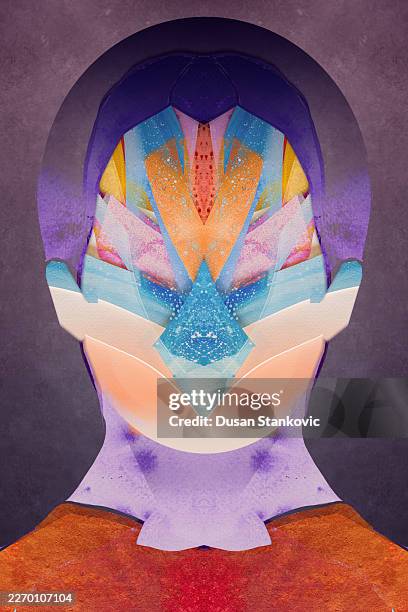 neural sanctuary: the digital aura - virtual wellness stock illustrations