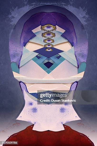 digital consciousness - virtual wellness stock illustrations