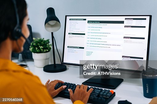 CRM Software Interface Showing Customer Support Activity Log CRM Software Interface Showing Customer Support Activity Log