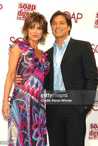 Actress Lisa Rinna appears with actor Ty Treadway at The Soap Opera Digest Awards presented by SOAPnet at the ABC Studios April 5, 2003 in Los...