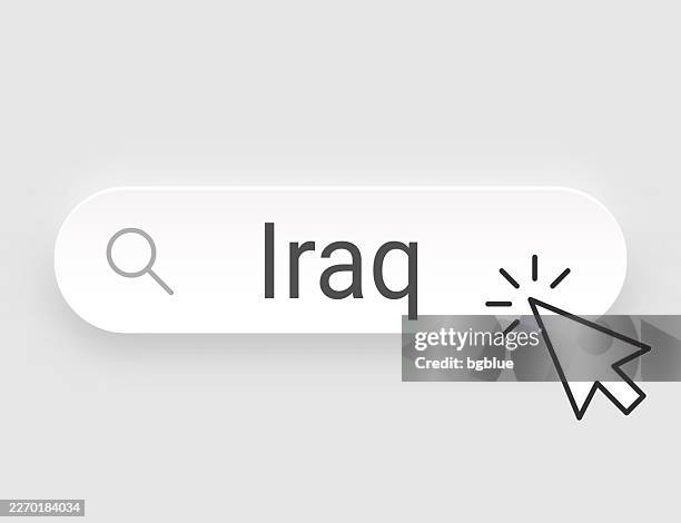 iraq - search bar with cursor on blank background - search box stock illustrations