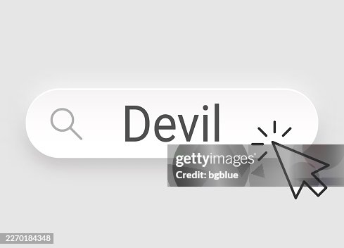Devil - Search Bar with cursor on blank background Devil - Search Bar with cursor on blank background