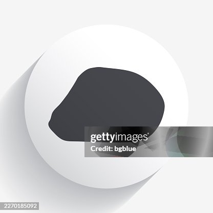 Baker Island map on circle button with long shadow Baker Island map on circle button with long shadow