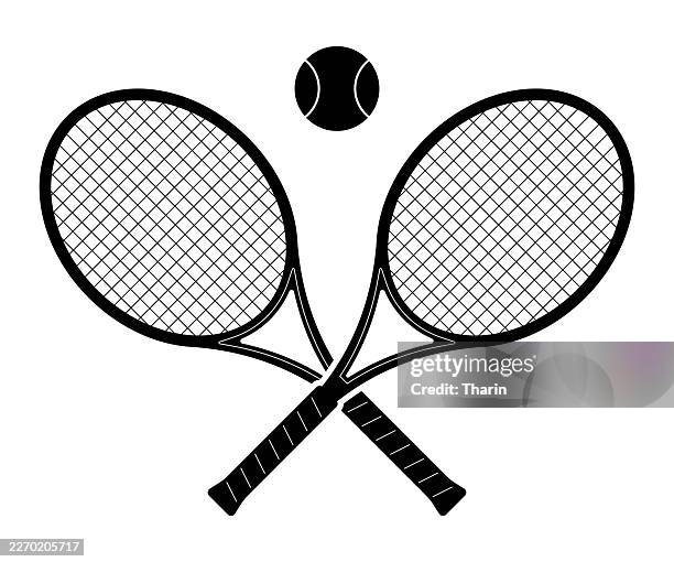 tennis racket icon - tennis racquet stock illustrations