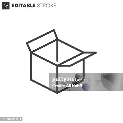Boxes thin line icons collection. Editable stroke. Vector illustration. Boxes thin line icons collection. Editable stroke. Vector illustration.