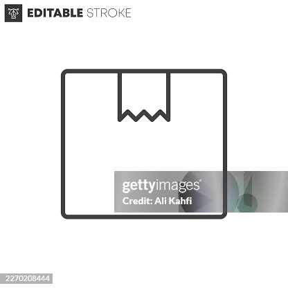 Boxes thin line icons collection. Editable stroke. Vector illustration. Boxes thin line icons collection. Editable stroke. Vector illustration.
