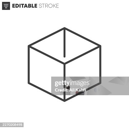 Boxes thin line icons collection. Editable stroke. Vector illustration. Boxes thin line icons collection. Editable stroke. Vector illustration.