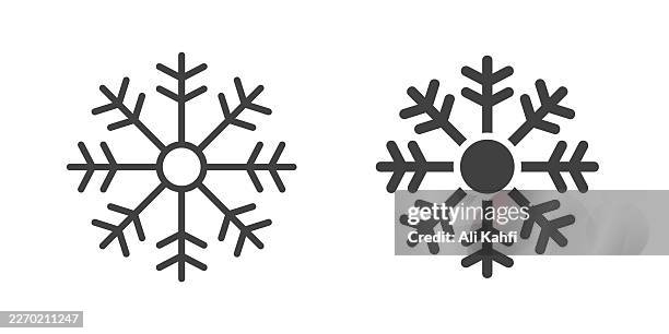cooling mode thin line and glyph solid icon. editable stroke and perfect pixel isolated on transparent background - cold weather workout stock illustrations