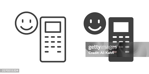 Smart Control thin line and glyph solid icon. Editable stroke and perfect pixel isolated on transparent background Smart Control thin line and glyph solid icon. Editable stroke and perfect pixel isolated on transparent background