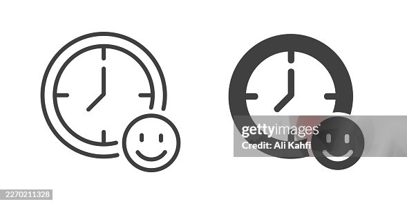 Comfort Time thin line and glyph solid icon. Editable stroke and perfect pixel isolated on transparent background Comfort Time thin line and glyph solid icon. Editable stroke and perfect pixel isolated on transparent background