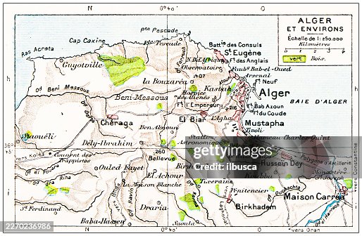 Mappa dal vecchio Atlante francese: Algeri Mappa dal vecchio Atlante francese: Algeri