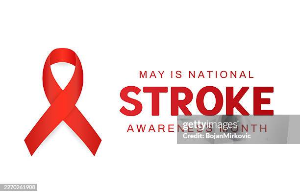 national stroke awareness month card, banner, may. vector - stroke awareness stock illustrations