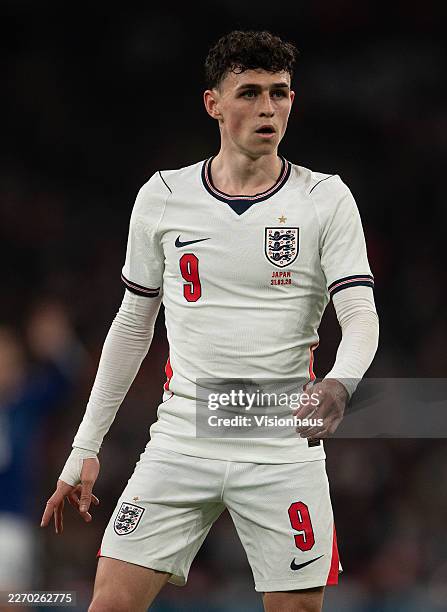 Phil Foden of England during the international friendly match between England and Japan at Wembley Stadium on March 31, 2026 in London, United...