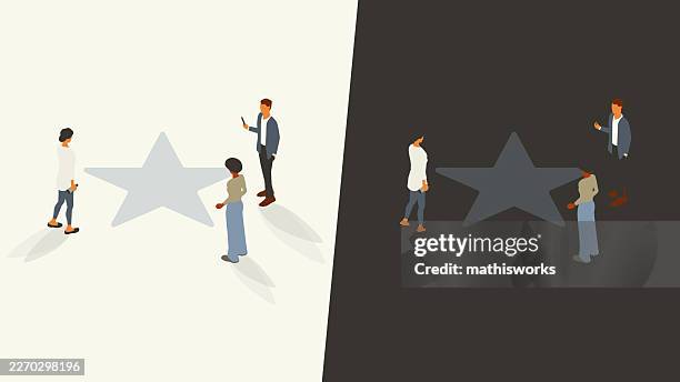 favorites empty state - walking high angle stock illustrations