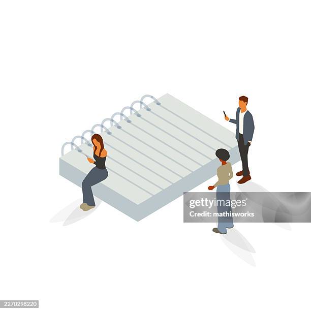 notes empty state - user experience isometric stock illustrations