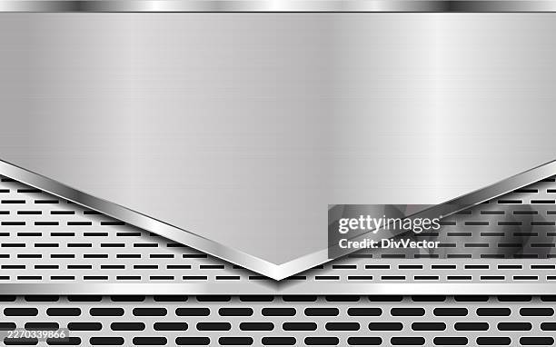 silver metal sheet vector background - chrome background stock illustrations
