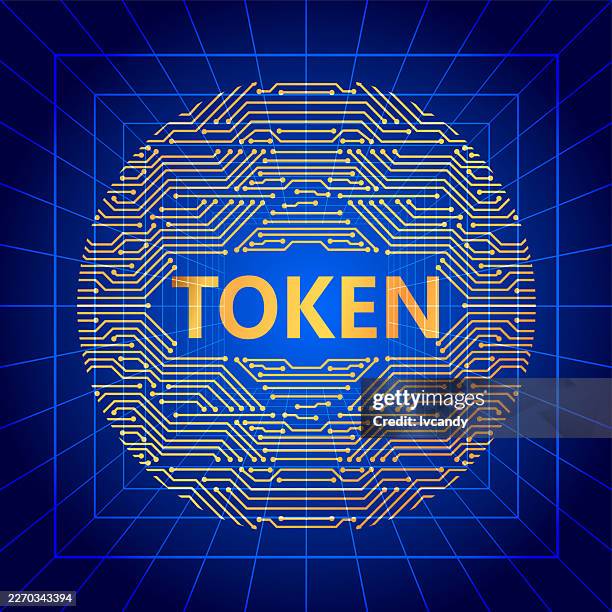 token concept - token stock illustrations