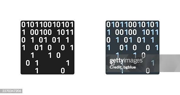 falling binary code. icons for design - editable icon - byte stock illustrations