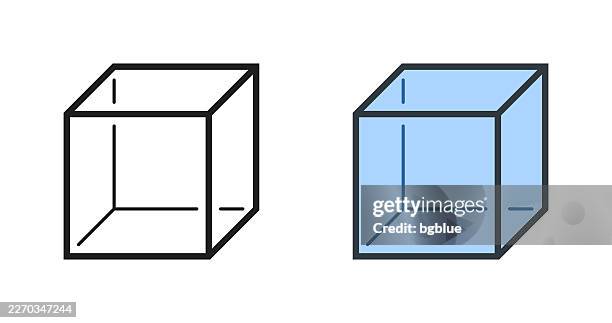 cube. icons for design - editable stroke icon - isometric cube stock illustrations