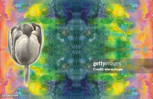 galactic tulip - lightning bugs stock illustrations