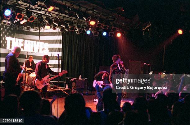 Swedish musicians Vigilante Carlstroem, Christian Grahn, Dr. Matt Destruction and Nicholas Arson and Swedish singer Howlin' Pelle Almquist performing...