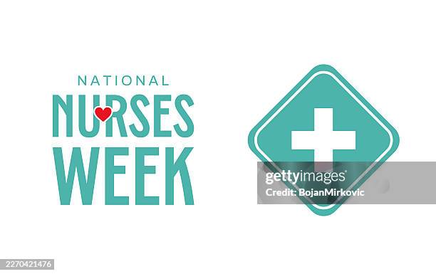 national nurses week poster. thank you nurses. vector - nursing assistant stock illustrations
