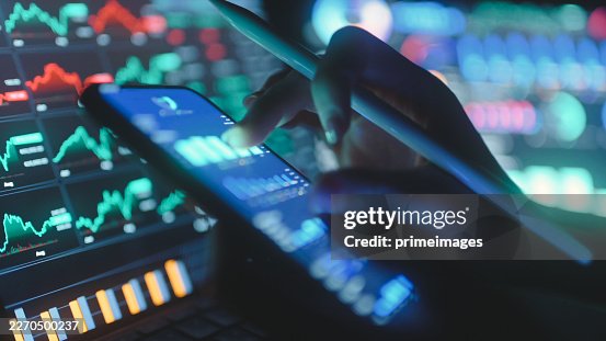 Close up view of person professional hand navigating complex digital analytics and financial charts on high resolution tablet display Close up view of person professional hand navigating complex digital analytics and financial charts on high resolution tablet display