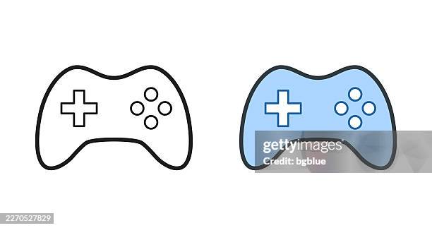 game controller. icons for design - editable stroke icon - big tech stock illustrations