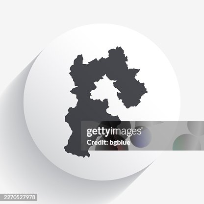 Hebei map on circle button with long shadow Hebei map on circle button with long shadow