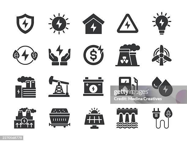 energy icons - glyph solid series icon - hydrogen refueling stock illustrations